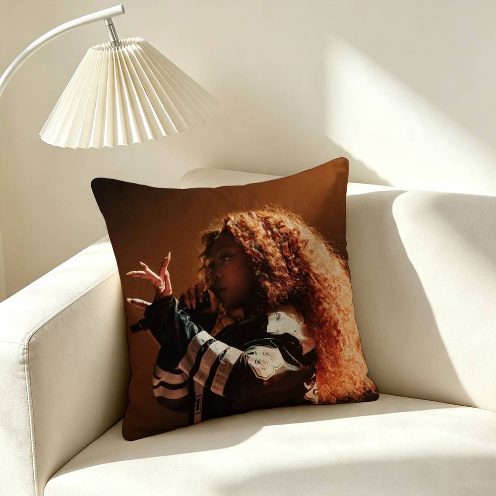 Ssza Solana Rowe Music Icon Pillow Case Square Doublesided Sofa Cushion Cover Bedroom Bedside Pillow