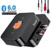Bluetooth 6.0 Audio Receiver 3.5mm AUX RCA USB Stereo Music Wireless Adapter With Mic Support 2 Phones For Car Kit Speaker Amp