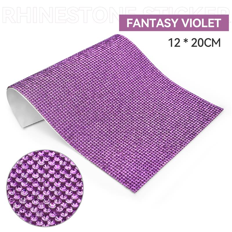 Self Adhesive Rhinestone Sticker Tape DIY Decoration 12x20cm Diamond Sticker For Arts Crafts DIY Car Phone Clothes Decoration
