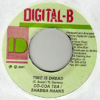 7inch Record COCOA TEA / SHABBA RANKS - Time Is Dread NONE Digital-B 2001 Jamaica Reggae, Ska & Dub Used