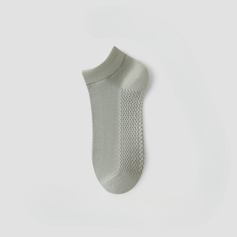 Men's Spring/Summer Lightweight Short Socks with Mesh Ventilation - Boat Style - Sporty Men's Socks - Boat Style Pure Cotton Socks for Men
