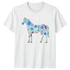Boho Floral Horse Art Design Womens T-Shirt Equestrian Horse Lover Birthday
