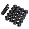 20PCS Lug Nut Covers Black 21mm Inner Hex Plastic Wheel Bolt Dust Caps Auto Hub Bolt Protector Universal for Cars