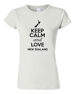 Jugend Keep Calm And Love New Zealand Land Patriotisches Neuheit T-Shirt Tee Unisex T-Shirt