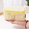 Casual Nylon Storage Pouch With Zipper Hand-held Cosmetic Bag Mesh Multipurpose Mesh Pouch Travel