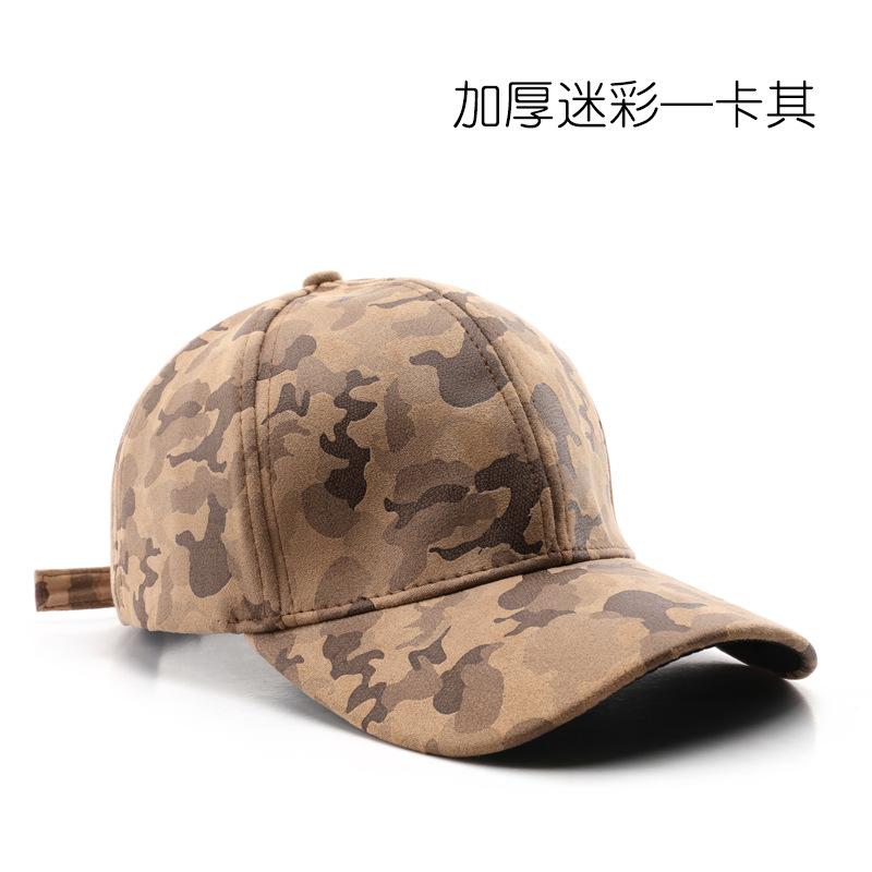 

Autumn and winter personalized thickened camouflage light board baseball cap outdoor sports travel sunscreen sunshade cap хакі