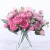 European-style Peony Hand Bouquet: Artificial Floral Arrangement for Home Décor and Dining Table.