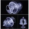 Clear Plastic Dessert Cup Cake Tray Candy Box Cake Plate with Lid Set of 12pcs