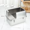 Stainless Steel Extra Large Enclosed Cat Litter Box - Odor & Splash Proof