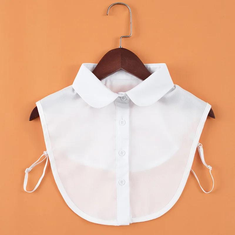 Идеальное Сочетание Женские Однотонные Черно-Белые Ложные Воротники Съемные Воротники Для Мужчин Однотонная Лацканная Бижутерия Ложный Воротник Лацкан Блузка Топ Галстук