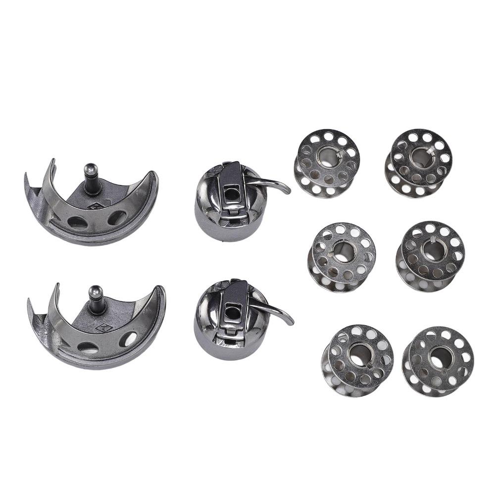 10 Stück Silber Spulenkapsel Hakenbahn Greifer Nähmaschine Spulen Haushalt