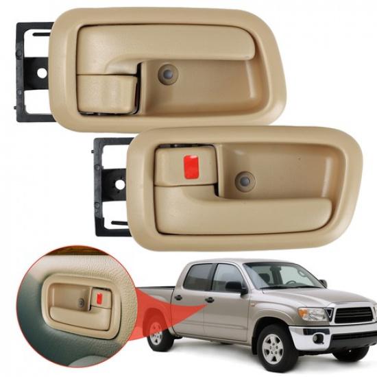 2 шт. Бежевая дверная ручка для Toyota Tundra 2000-2006 Передняя левая и правая сторона