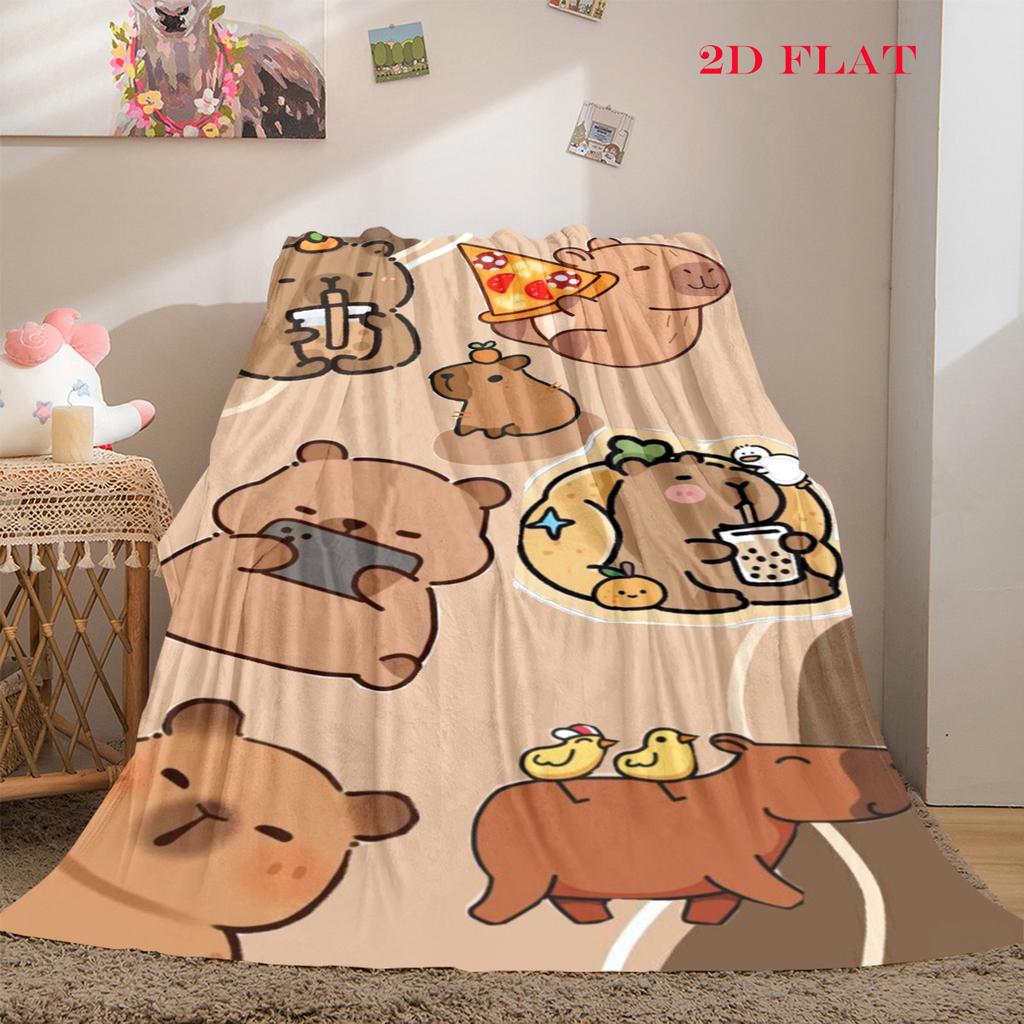 Rainbow Bear Sips Pink Drink blanket blanket Soft and comfortable Outdoor plush blanket Christmas gifts sheet