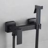 Toilet Bidet Attachment Brass Shower Tap Wall-Mounted Cold Hot Water Mixer Crane Rectangle Shower Sprayer Head Apartment