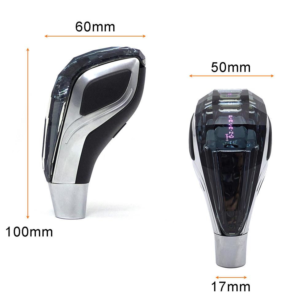 Crystal Touch Activated LED Gear Shift Knob Breathable Light W/ USB Charger VIP Logo