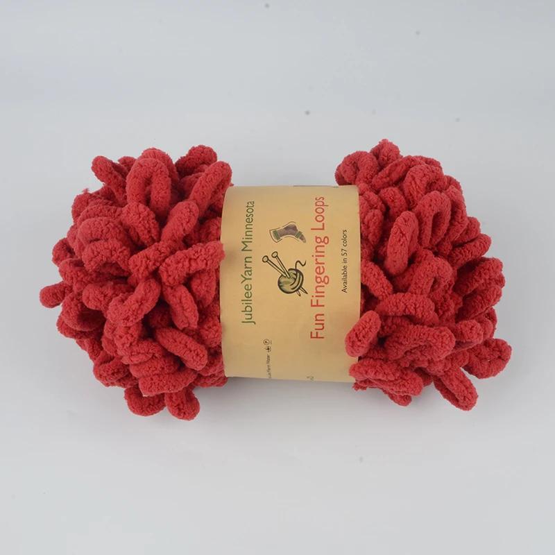 500g/Lot Hand Knitting Finger Loop Yarn Crochet Super Warm Puffy Circle Cotton Braided Rope Puffy Smart Polyester Sock Toy