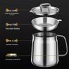 304 Stainless Steel Oil Filter Pot with Screen - Large Capacity Oil Storage & Residue Filtering Bottle