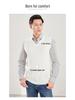 Men's Loose Fit Wool Crew Neck Sweater Vest - Sleeveless Pullover for Spring & Autumn