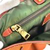 PRADA BR4001 triangle logo plate Tote Bag Shoulder Bag Leather / Nylon Orange
