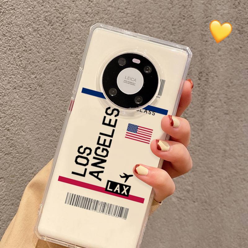 Custodia per telefono INS Light Ticket Aereo per Samsung S20 ULTRA S30 per Redmi 8 per Xiaomi Note10 per Huawei Y6 Y5 cover