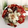 Floral Pattern Printed Fashionable Automatic Opening/Closing Folding Umbrella with 8 Iron, Plastic Handle, Portable Sunshade U