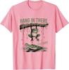 Hang in There It Gets Worse Sarcastic Saying Tee Funny Frog Crocodile Humor TShirt Novelty Gift Y2k Street Short Sleeve Tops