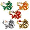 Dragon Brooch Fashionable Brooch Pin Metal Enamel Pin Corsage Pin Zinc Alloy Material Cloth Jewelry for Chinese Lovers