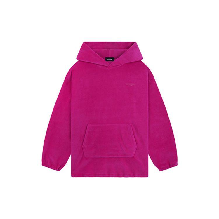 WE11DONE FW23 Logo Fleece Sweatshirt Unisex Sweatshirt Magenta WD-TH3-23-778-U-HP