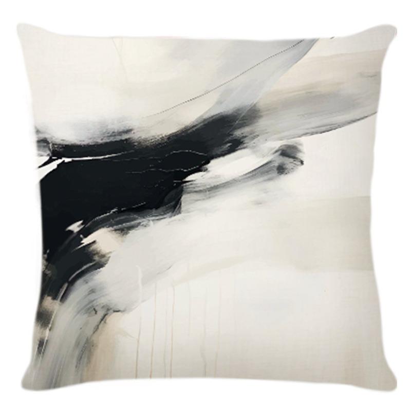 Ink Geometric Print Home Decor Pillowcase Bedroom Living Room Sofa Decoration Polyester Cushion Cover With Zipper