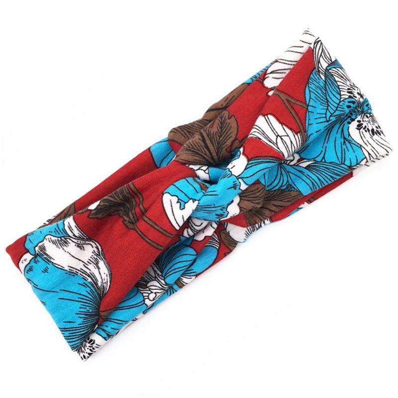 Comfortable Bohemian Style Elastic Headband With Floral Design For Active Women