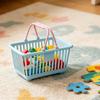 1 Pieza Mini Cesta de Mano pequeña de plástico Cestas de Mano para Compras Caja organizadora de Juguetes para Niños Cesta Portátil para Almacenamiento de Artículos de Tocador