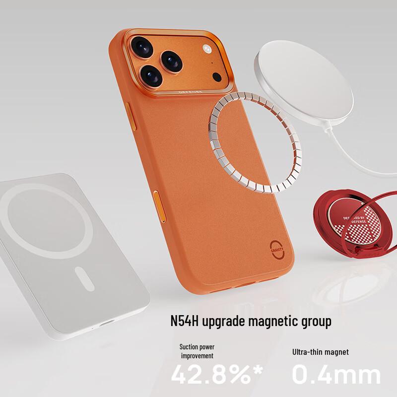 Juese Leather Magnetic Protective Case with Cold Ceramic Camera Buttons for iPhone 17 Series