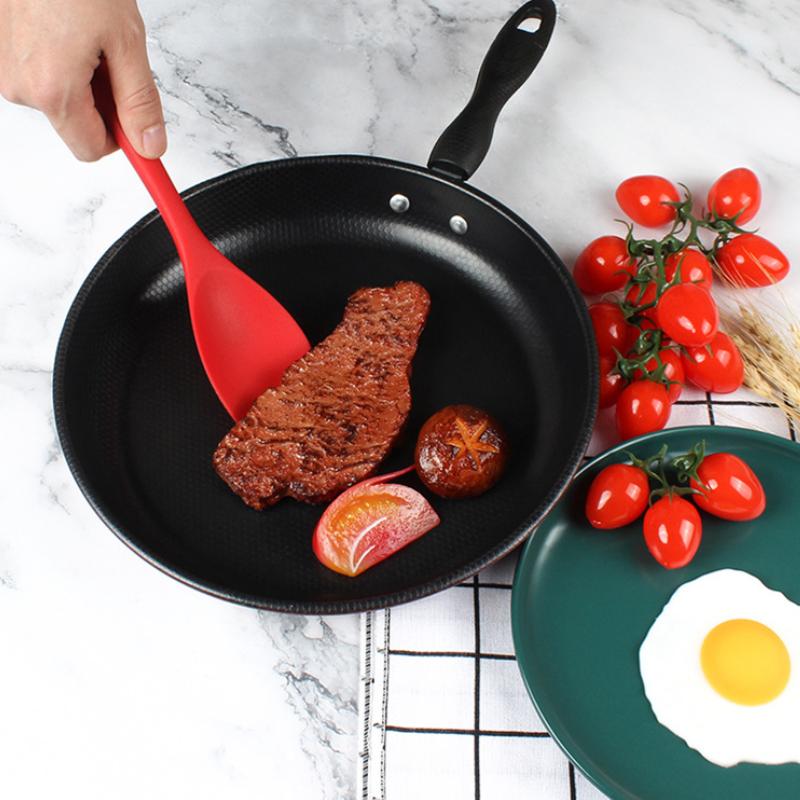1PC Silicone Flat Head Shovel Integrated all Inclusive Salad Spoon non Stick Pot Spatula Silicone Kitchen Utensils