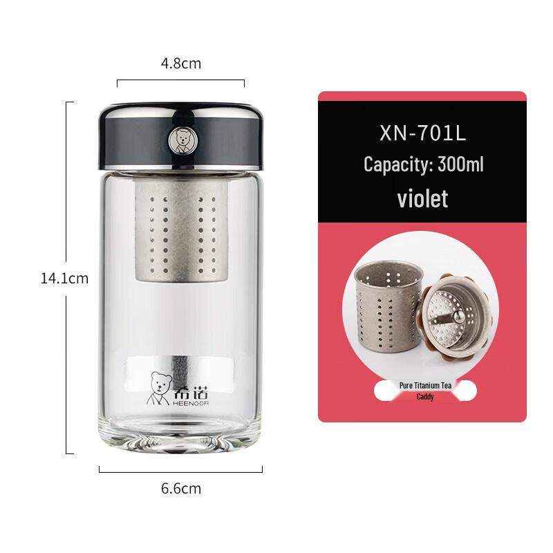 Heenoor Double-Layer Borosilicate Glass Tea Cup