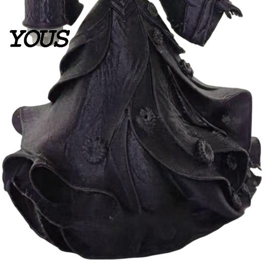 Festive Party Centerpiece Halloween Witch Lamp Figurine, Stained Glass Hat Night Light, Gothic Table Dark Holiday Decoration Resin Spooky Lantern for