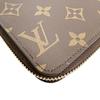 LOUIS VUITTON Monogram Zip Around Long Wallet purse Monogram canvas Brown M60017 Used