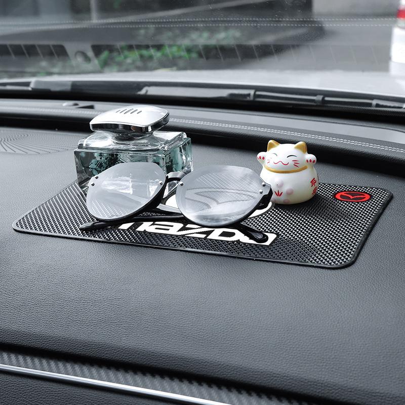 1Pcs Car Emblem Anti Slip Pad Phone Holder Non-Slip Mat Car Stlying For Mazda 6 3 CX5 5 2 323 CX7 Demio Atenza Axela MX30 CX30 CX3 CX9 RX8 RX7