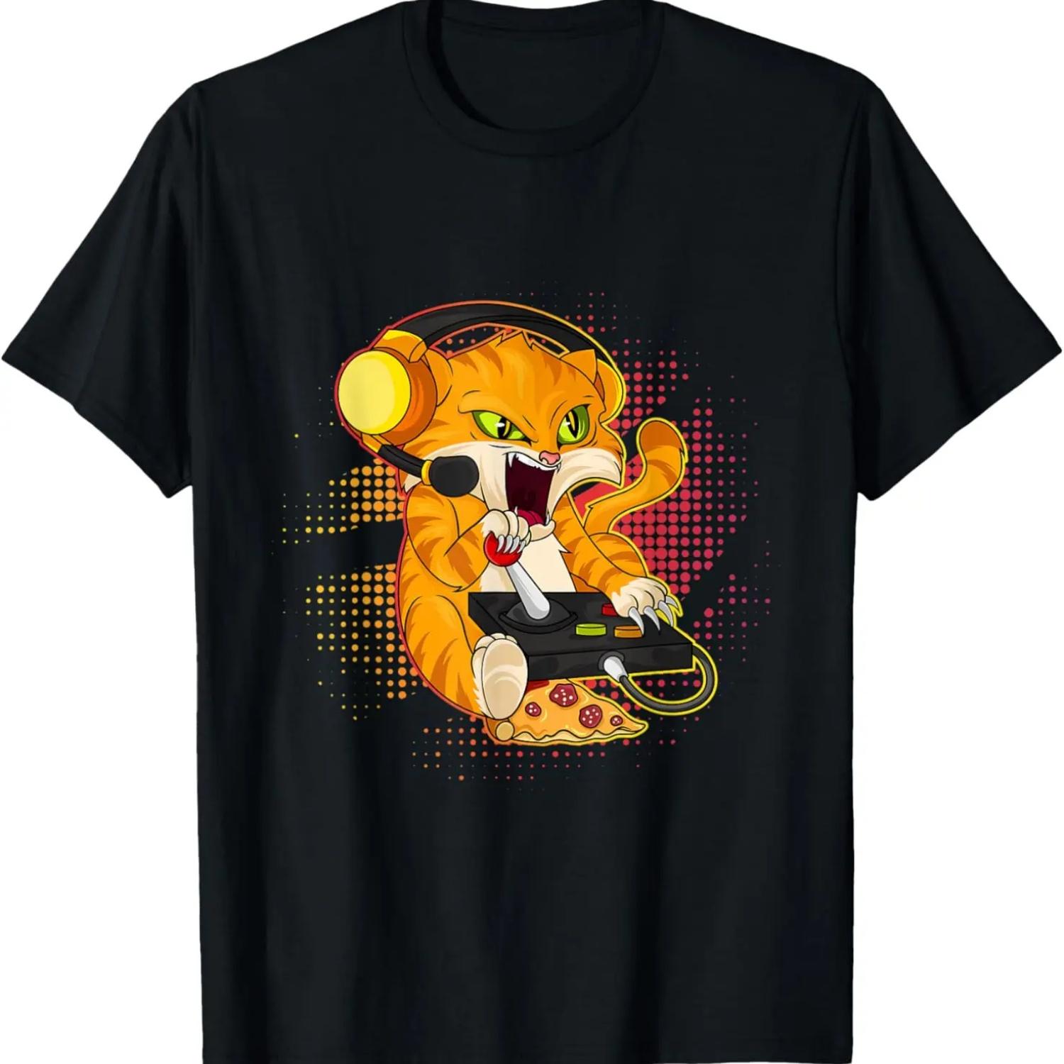 Gaming Cat Gamer Gamer Cat Lover Computer Gift T-Shirt S