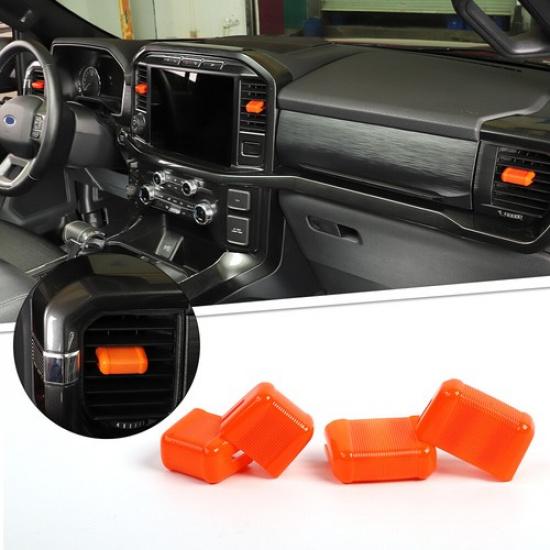Center Console Air Conditioner Vent Outlet Cover Trim for Ford F150 + Orange