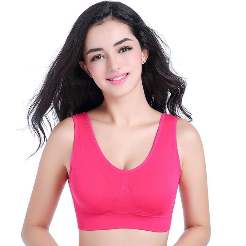 Plus Size Seamless Wireless One Piece Thin Shaping Sports Yoga Bra For Women