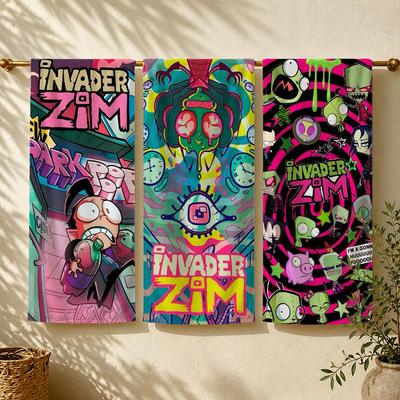 TV Series I-Invader Zim Towel Towel Beach Towel, Quick Drying Absorbent Bath Towel for Swim,Gym,Camping,Outdoor Hot