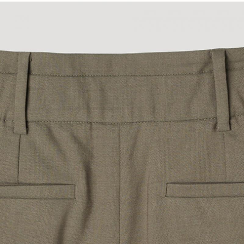 [ShS S miSS] Linen Blend Wide Half pantS SwwSpp22080 Br