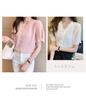 Women's Lace V-Neck Chiffon Short-Sleeve Summer Top - Stylish & Elegant