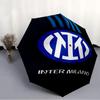 1pc I-Internazionale Milano (2) Umbrella, Sun Protection, And UV Shielding. It Has Eight Sturdy Ribs for Outdoor Use And Perfect As a Holiday Gift