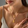 European & American Water Drop Stainless Steel Multi-layer Necklace