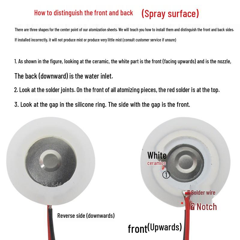 Mini USB Humidifier Piezoelectric Spray Head with Steel Atomization Sheet, 5V Accessories