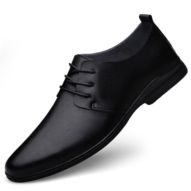 Fashion Leather Male Wedding Shoes Lace-Up Men's Oxford Shoes Classic Formal Business Dress Shoes 2025 New Arrival Male Walking Flats