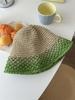 Japanese Straw Weaving Breathable Pot Hat Women's Summer Travel Sunscreen Sunshade Beach Fisherman's Hat Stylish Outdoor Cap