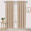 Modern Solid Color Blackout Energy Saving Curtains Thermal Insulated Room Darkening Drapes for Bedroom Living Room