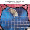 Small Pet Mesh Hammock Hamster Rodent Squirrel Nest Activity Hanging Bed(L)